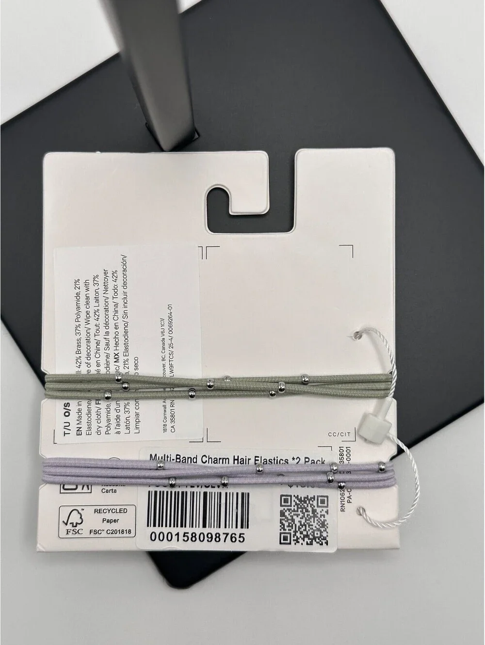 Lululemon Multi-Band Charm Hair Elastics (Fog Green/Faint Lavender)  - 0056